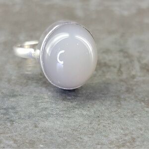 Native Moonstone Gemstone Ring- 6.5- Sterling Silver